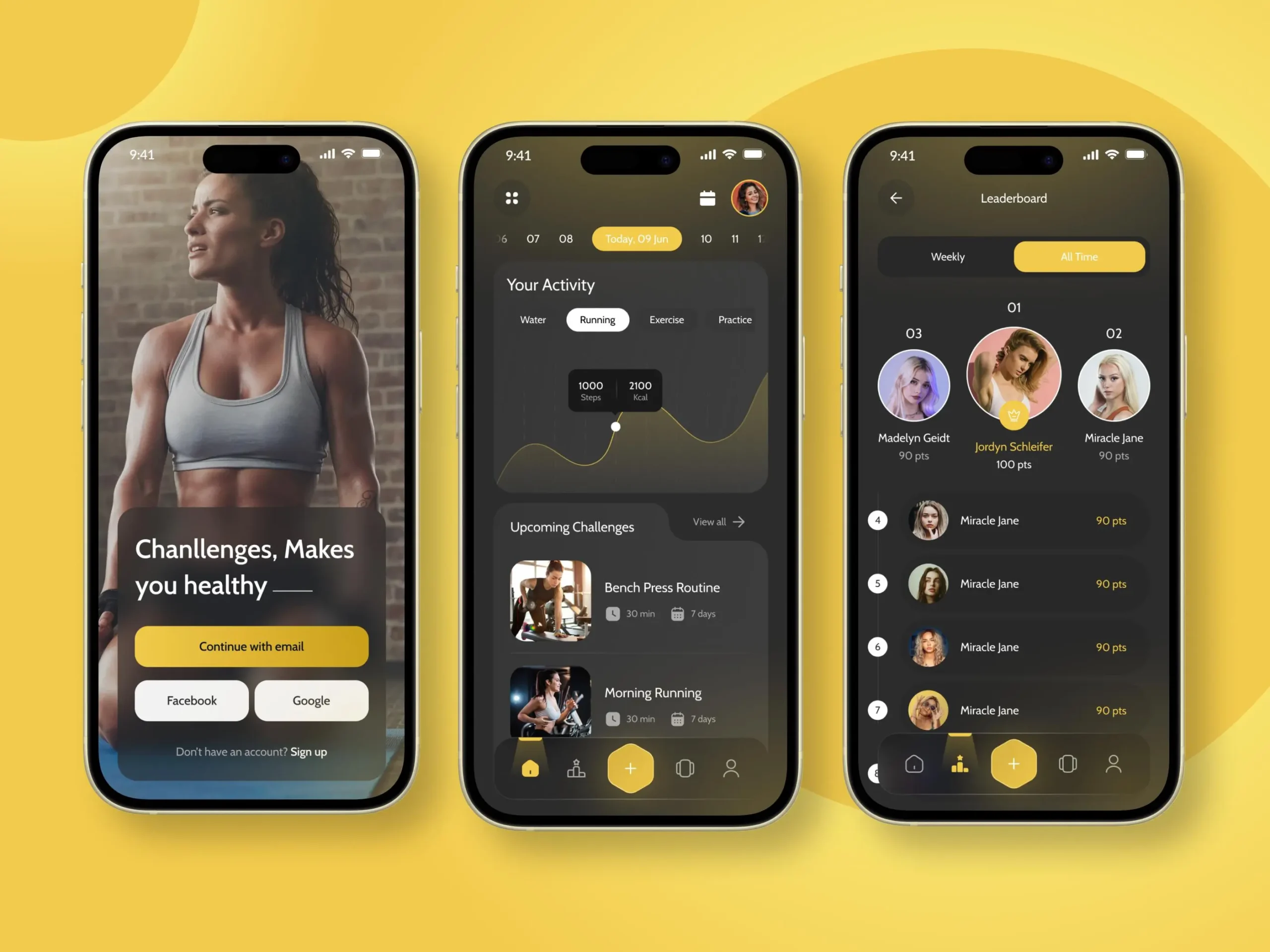 Mobile wellness application helping users track fitness goals, monitor health activities, improve engagement, and manage personalized wellness programs